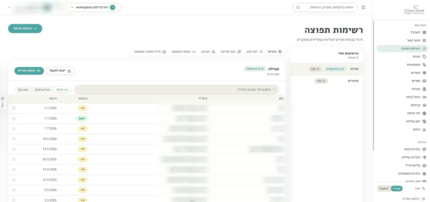 רשימות תפוצה
